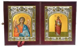 Складень Ангел Хранитель и Лукия Сиракузская, мученица