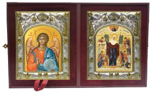 Складень Ангел Хранитель и Всех скорбящих Радость, икона Божией Матери