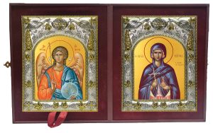 Складень Ангел Хранитель и Марфа Вифанская праведная,мироносица