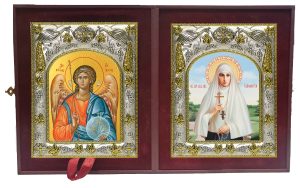 Складень Ангел Хранитель и Елизавета (Елисавета) преподобномученица, великая княгиня