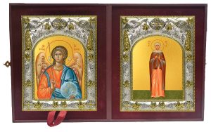 Складень Ангел Хранитель и Ирина Константинопольская, Святая мученица