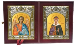 Складень Ангел Хранитель и Иулиания Вяземская мученица