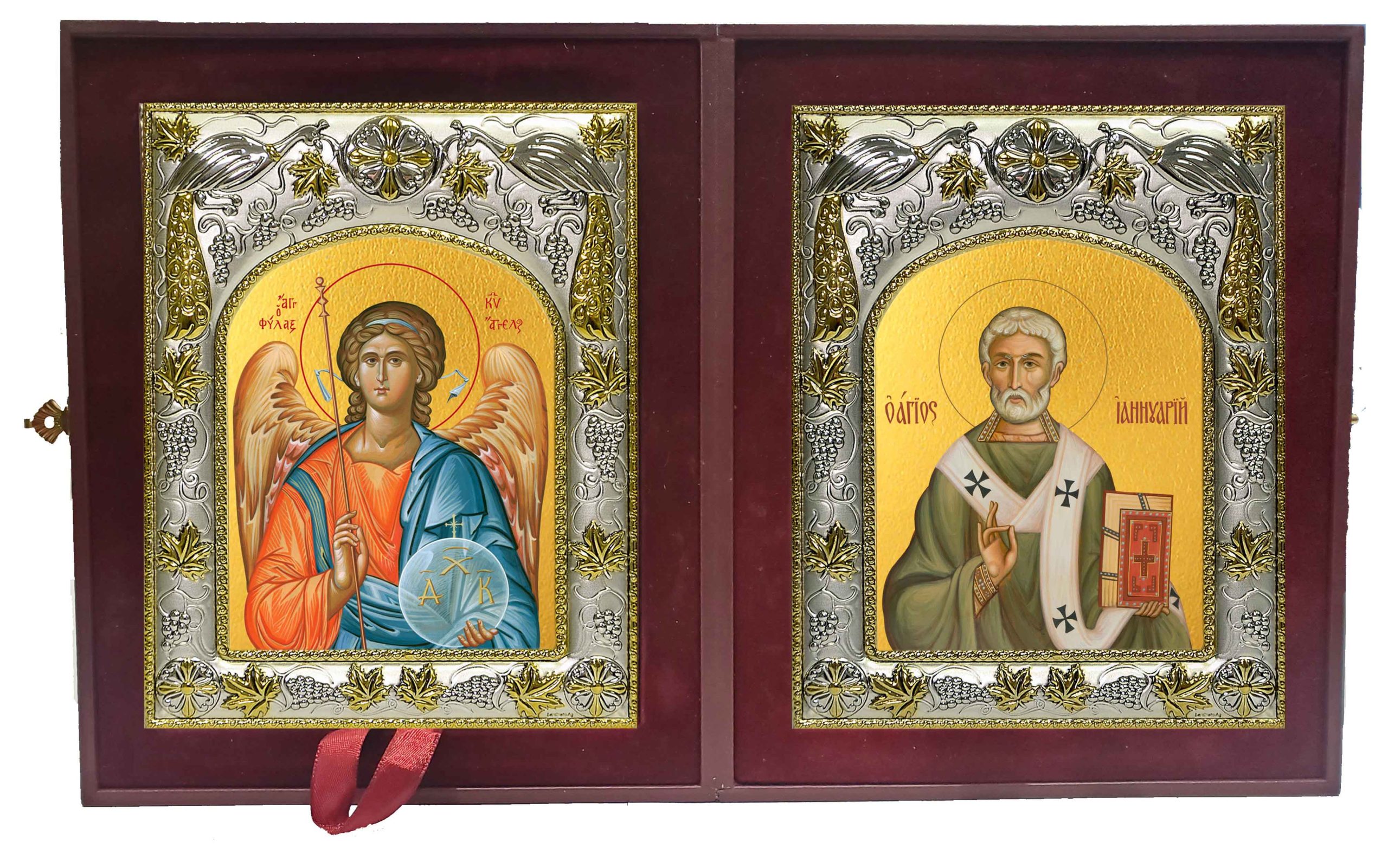 Складень Ангел Хранитель и Януарий священномученик