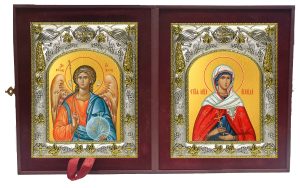 Складень Ангел Хранитель и Аглаида Римская мученица