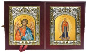 Складень Ангел Хранитель и Благодатное Небо, икона Божией Матери