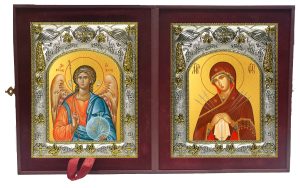 Складень Ангел Хранитель и Умягчение злых сердец, икона Божией Матери