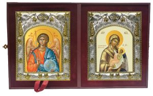 Складень Ангел Хранитель и Утоли мои печали, икона Божией Матери