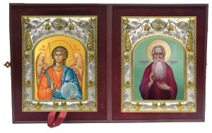 Складень Ангел Хранитель и Андрей Симбирский (Огородников) блаженный