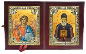 Складень Ангел Хранитель и Паисий Святогорец преподобный