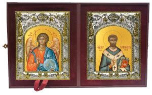 Складень Ангел Хранитель и Климент, папа Римский, священномученик