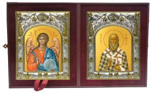 Складень Ангел Хранитель и Игнатий (Брянчанинов) святитель, епископ Ставропольский и Кавказский