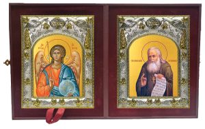 Складень Ангел Хранитель и Алексий (Алексей) Бортсурманский, праведный