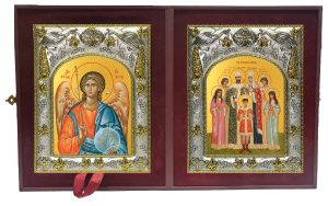 Складень Ангел Хранитель и Царственные страстотерпцы
