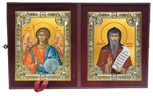 Складень Ангел Хранитель и Антоний Дымский преподобный