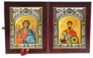 Складень Ангел Хранитель и Феодор (Фёдор) Тирон великомученик