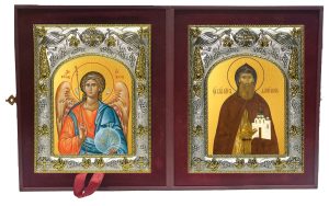 Складень Ангел Хранитель и Даниил Московский благоверный князь