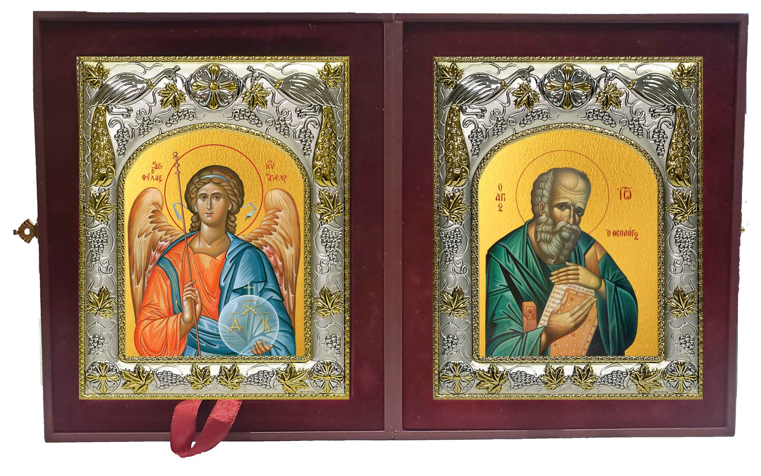 Складень Ангел Хранитель и Иоанн (Иван) Богослов апостол
