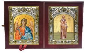 Складень Ангел Хранитель и Леонид Афинский, святитель