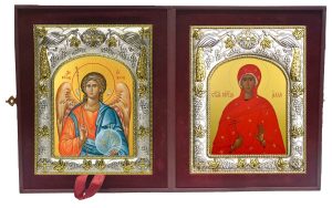 Складень Ангел Хранитель и Алла Готфская мученица