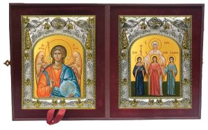Складень Ангел Хранитель и Вера, Надежда, Любовь и их матерь София мученицы