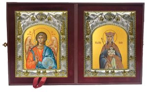 Складень Ангел Хранитель и Тамара благоверная царица