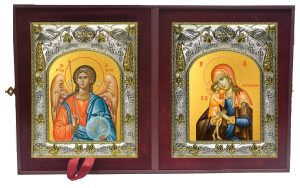 Складень Ангел Хранитель и Взыскание погибших, икона Божией Матери
