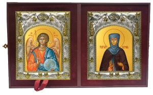 Складень Ангел Хранитель и Евгения Святая преподобномученица