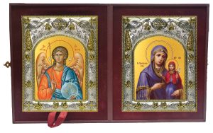 Складень Ангел Хранитель и Анна, мать Пресвятой Богородицы