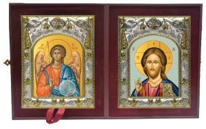 Складень Ангел Хранитель и Господь Вседержитель