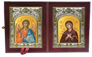 Складень Ангел Хранитель и Умягчение злых сердец, икона Божией Матери