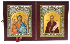 Складень Ангел Хранитель и Григорий Синаит преподобный