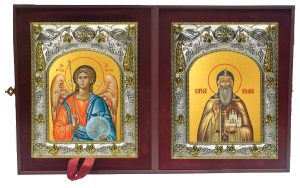 Складень Ангел Хранитель и Олег Брянский, благоверный князь