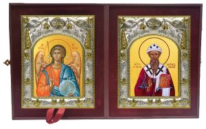 Складень Ангел Хранитель и Кирилл Александрийский