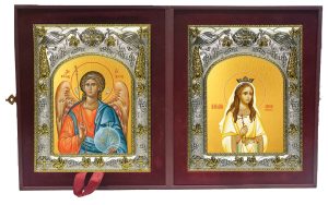 Складень Ангел Хранитель и Мария (Романова) страстотерпица, царевна