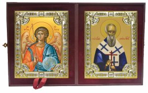 Складень Ангел Хранитель и Антипа Пергамский, епископ, священномученик