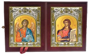 Складень Ангел Хранитель и Захария Серповидец, пророк