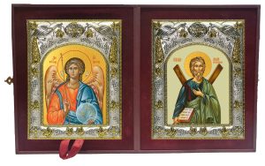 Складень Ангел Хранитель и Андрей Первозванный, апостол