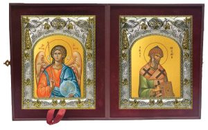 Складень Ангел Хранитель и Спиридон Тримифунтский