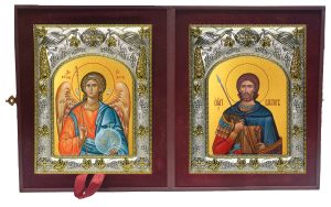 Складень Ангел Хранитель и Виктор Никомидийский мученик