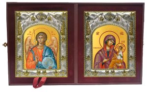 Складень Ангел Хранитель и Грузинская икона Божией Матери