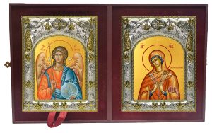 Складень Ангел Хранитель и Умягчение злых сердец, икона Божией Матери