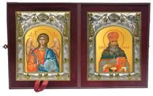 Складень Ангел Хранитель и Сергий (Сергей) Тверской (Сребрянский) преподобноисповедник