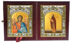 Складень Ангел Хранитель и Даниил Сербский архиепископ, святитель