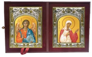 Складень Ангел Хранитель и Наталья (Наталия) Никомидийская мученица