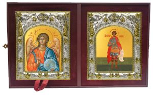 Складень Ангел Хранитель и Василиск Команский мученик