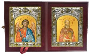 Складень Ангел Хранитель и Даниил (Алферов) священномученик