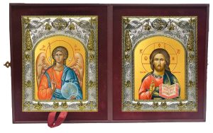 Складень Ангел Хранитель и Господь Вседержитель