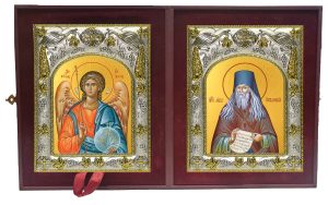 Складень Ангел Хранитель и Лев Оптинский