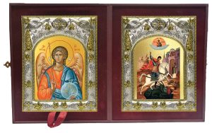 Складень Ангел Хранитель и Чудо Георгия о змие