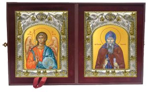Складень Ангел Хранитель и Евфимий Корельский